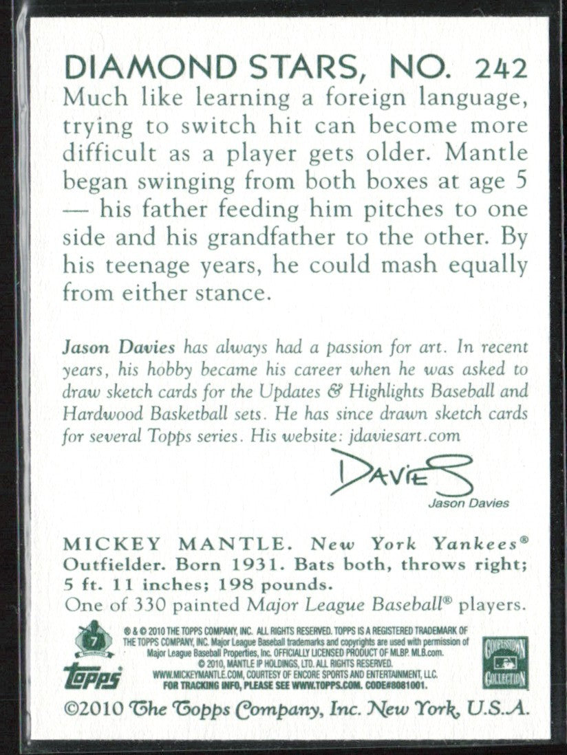 Mickey Mantle 2010 Topps National Chicle #242 New York Yankees
