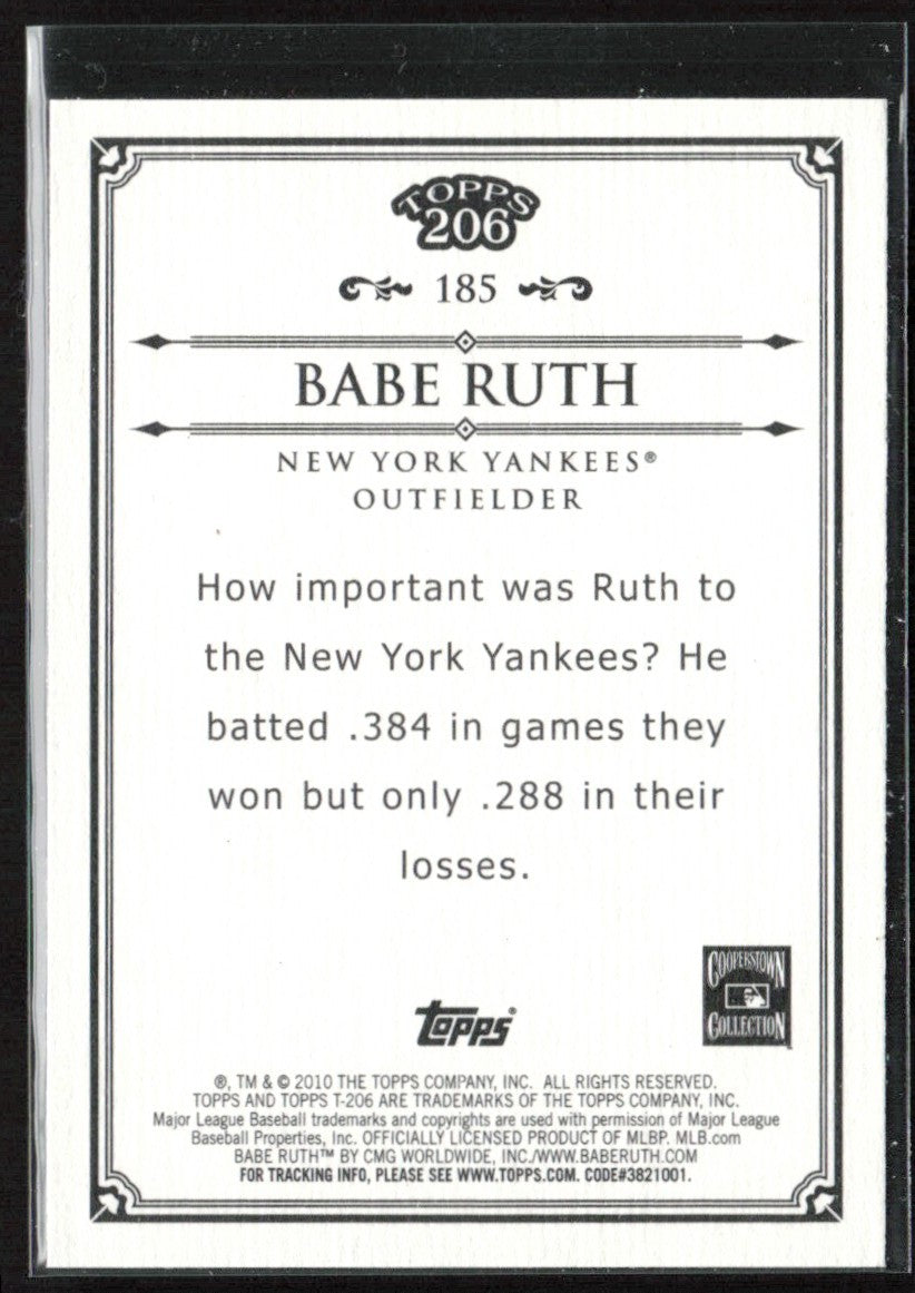 Babe Ruth 2010 Topps 206 #185 New York Yankees