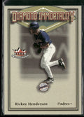 Rickey Henderson 2002 Fleer Triple Crown Diamond Immortality #3 San Diego Padres