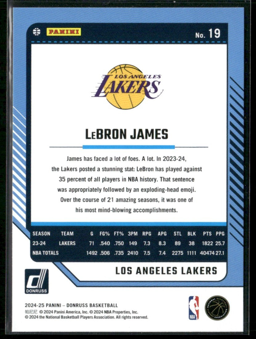 LeBron James 2024 Donruss #19 Los Angeles Lakers