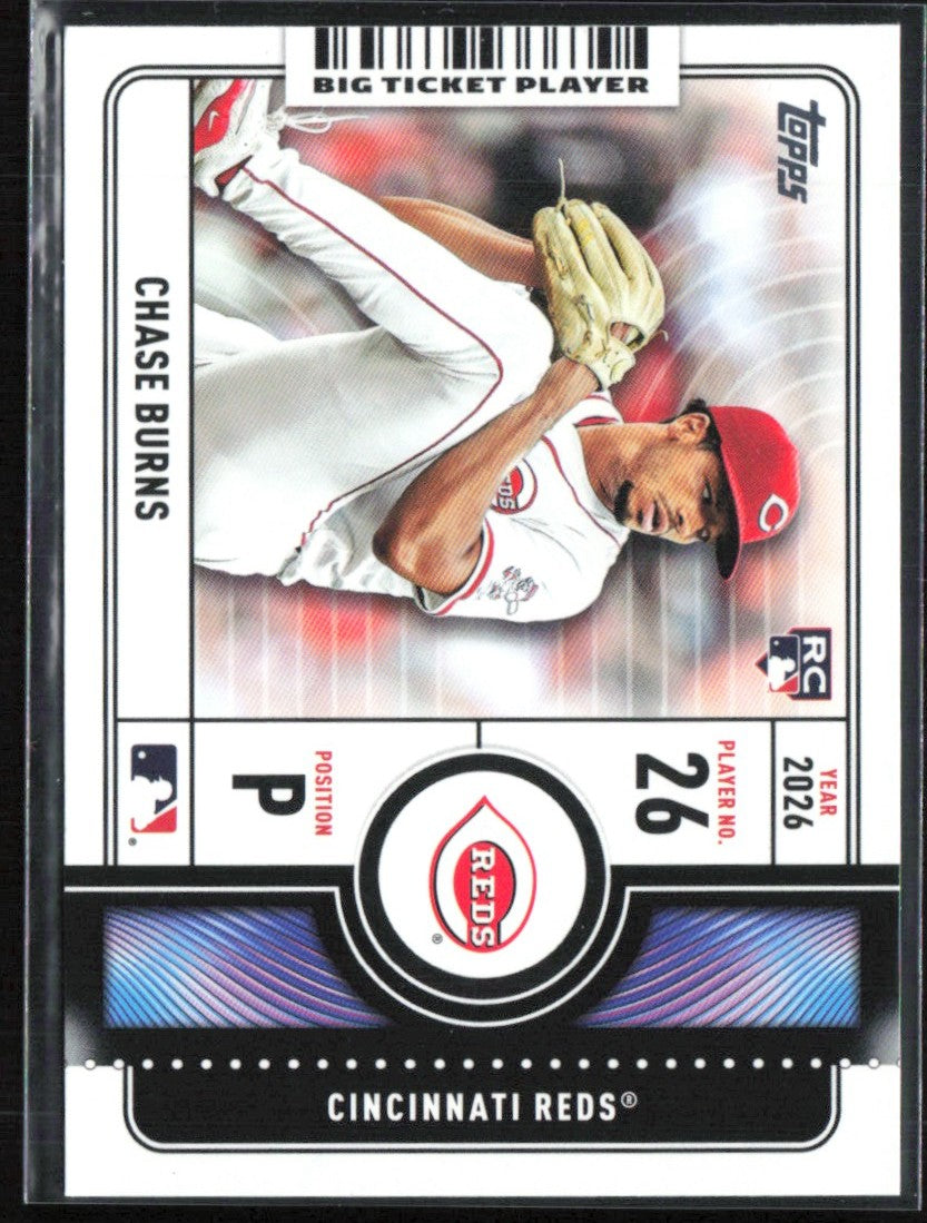 Chase Burns 2026 Topps Big Ticket Players RC #BTP-24 Cincinnati Reds