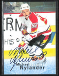 Michael Nylander 1995 Upper Deck Be a Player AUTO #S148 Calgary Flames