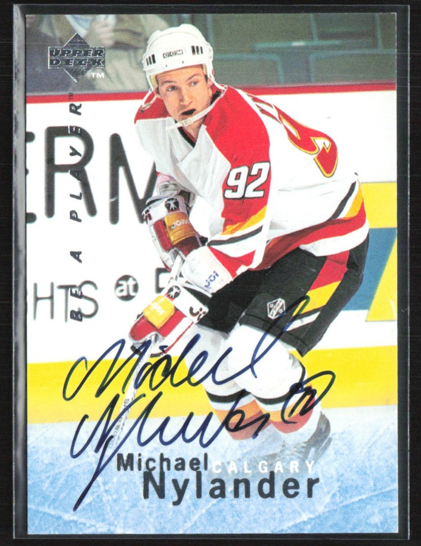 Michael Nylander 1995 Upper Deck Be a Player AUTO #S148 Calgary Flames
