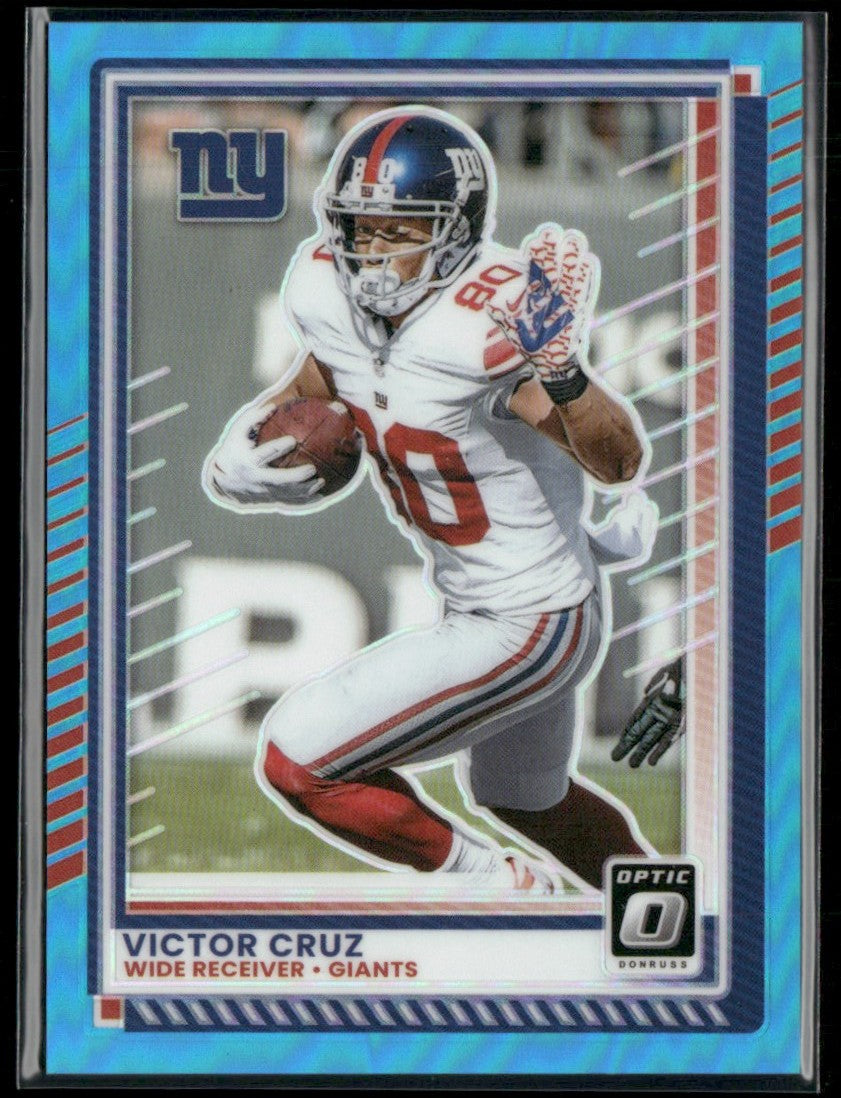 Victor Cruz 2025 Donruss Optic Neon Blue /399 #152 New York Giants