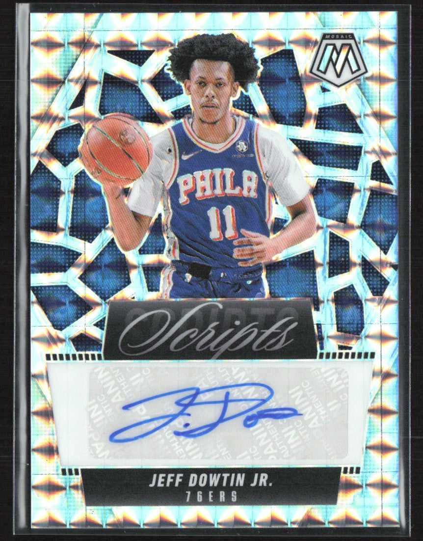 Jeff Dowtin Jr. 2024 Panini Mosaic Scripts AUTO #MS-JDJ Philadelphia 76ers