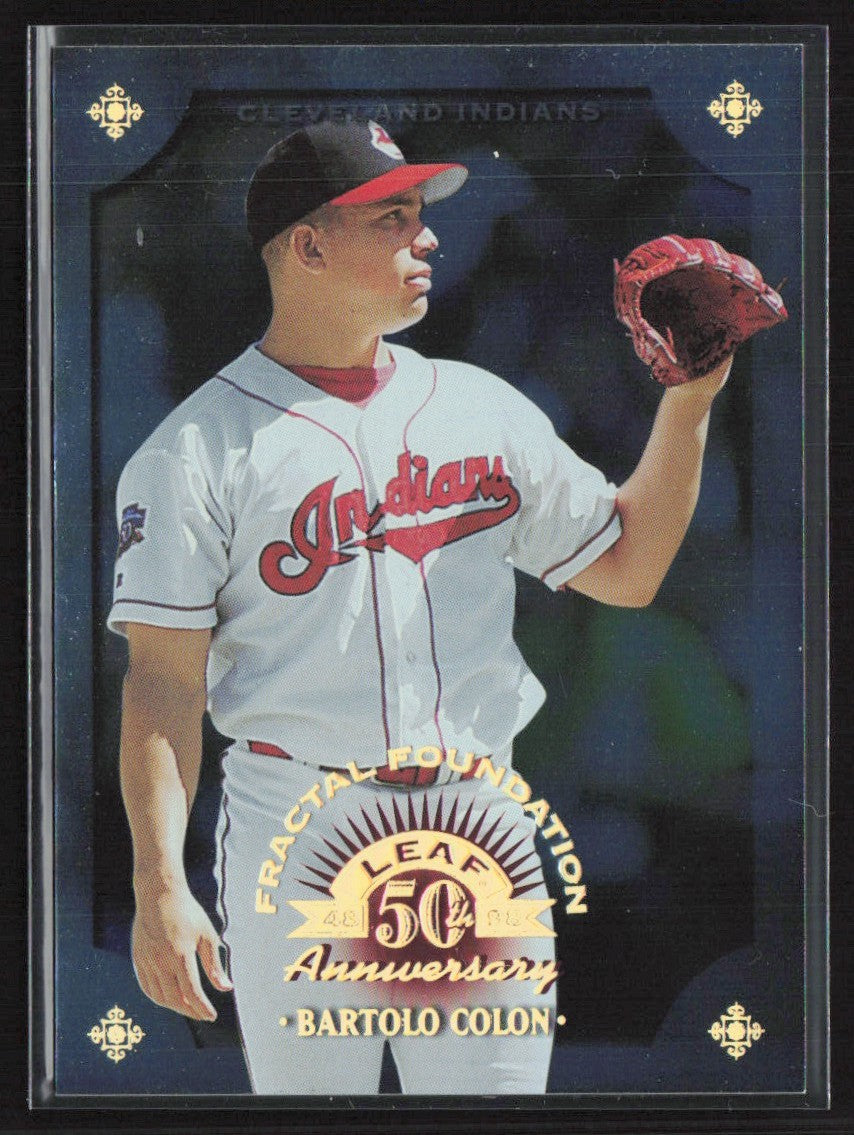 Bartolo Colon 1998 Leaf Fractal Foundation /3999 #88 Cleveland Indians