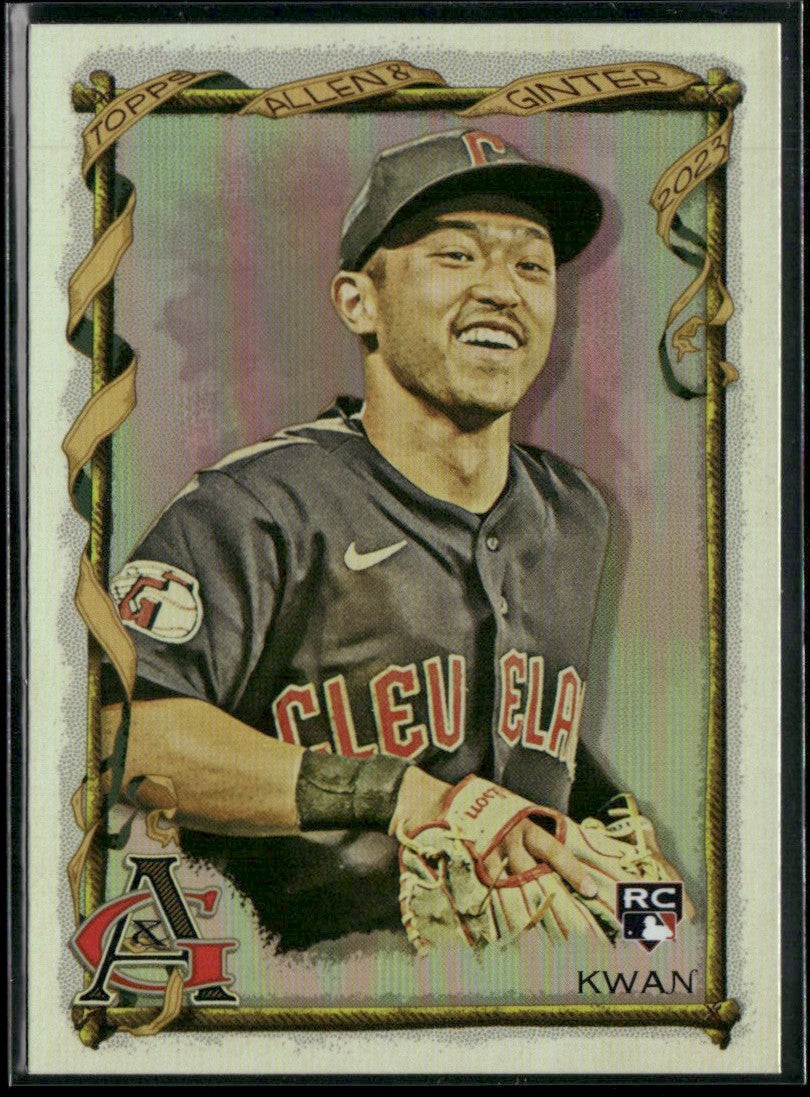 Steven Kwan 2023 Topps Allen & Ginter Chrome Refractor RC #181