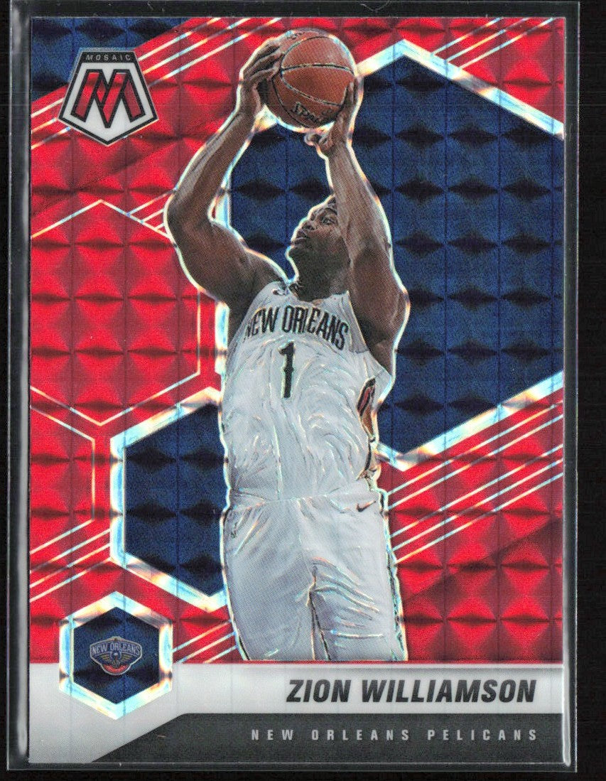 Zion Williamson 2020 Panini Mosaic Red #49 New Orleans Pelicans