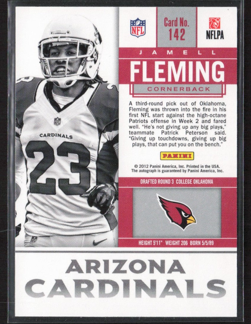 Jamell Fleming 2012 Panini Contenders RC AUTO #142 Arizona Cardinals