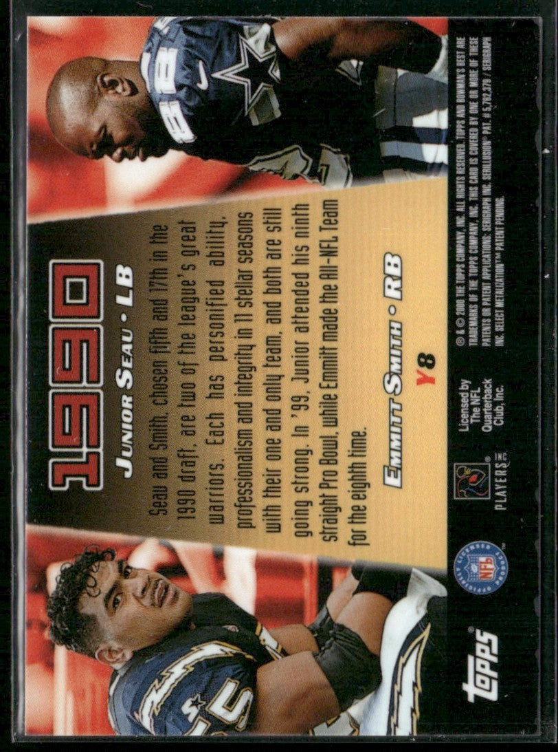 Junior Seau/Emmitt Smith 2000 Bowman's Best Year By Year #Y8