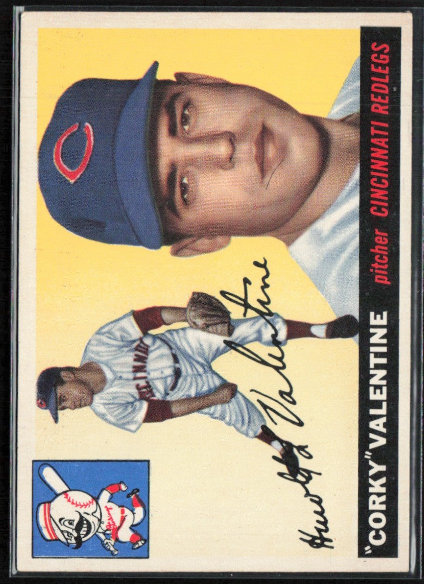 Corky Valentine 1955 Topps #44 Cincinnati Redlegs