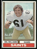 Del Williams 1974 Topps #42 New Orleans Saints