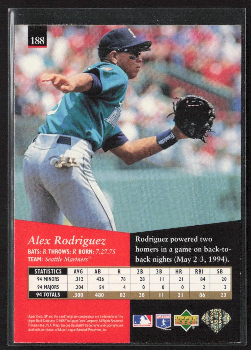 Alex Rodriguez 1995 SP #188 Seattle Mariners