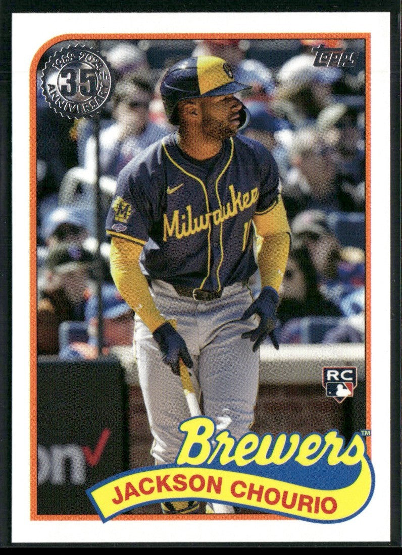 Jackson Chourio 2024 Topps Update 1989 RC #89US-44 Milwaukee Brewers