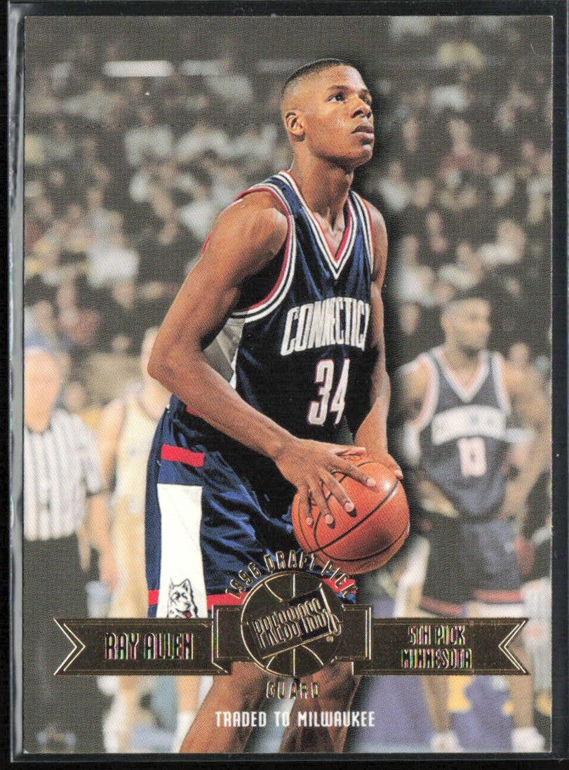 Ray Allen 1996 Press Pass RC #5 Connecticut Huskies