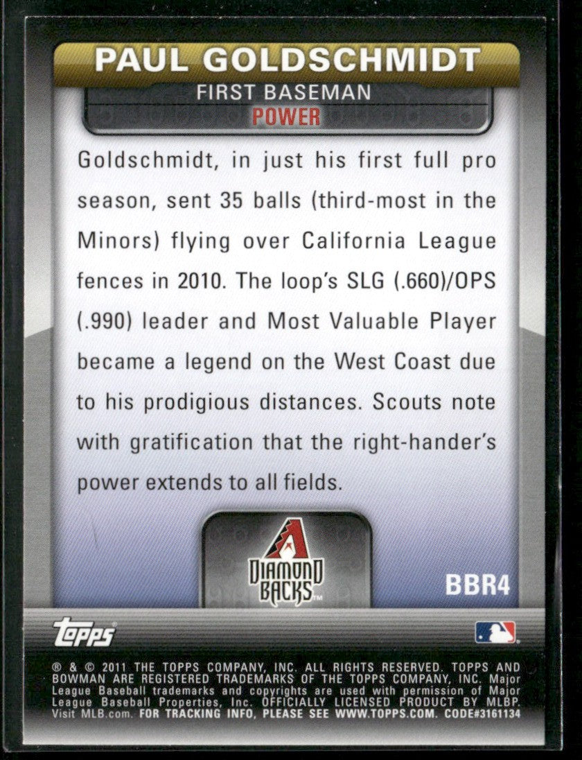 Paul Goldschmidt 2012 Bowman's Brightest #BBR4 Arizona Diamondbacks