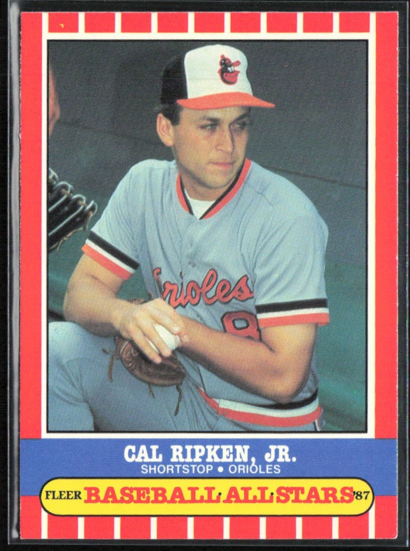 Cal Ripken Jr. 1987 Fleer Baseball All Stars #36 Baltimore Orioles
