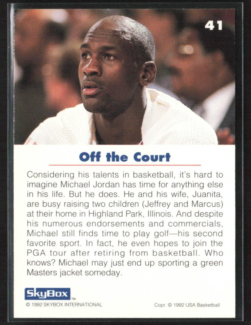 Michael Jordan 1992 SkyBox USA #41 USA