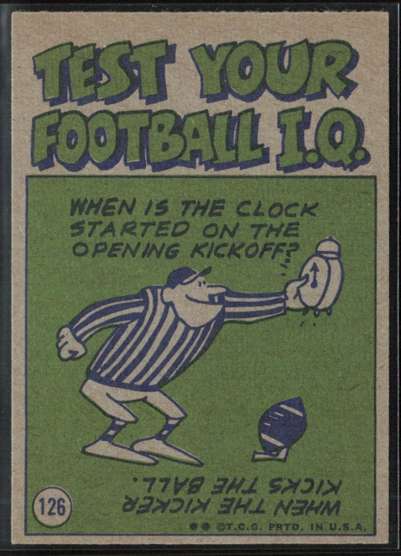 John Riggins 1972 Topps Pro Action #126 New York Jets
