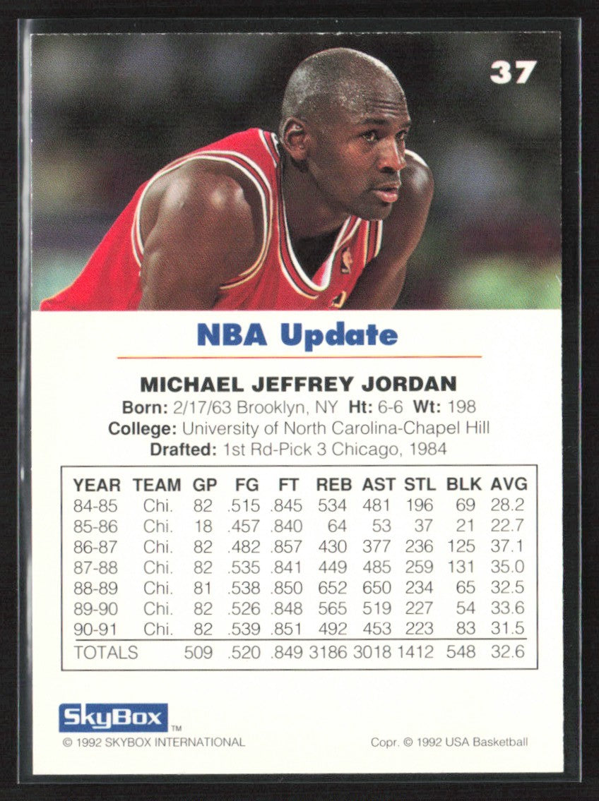 Michael Jordan 1992 SkyBox USA #37 USA
