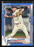 Spencer Howard 2021 Bowman Blue /150 #16 Philadelphia Phillies