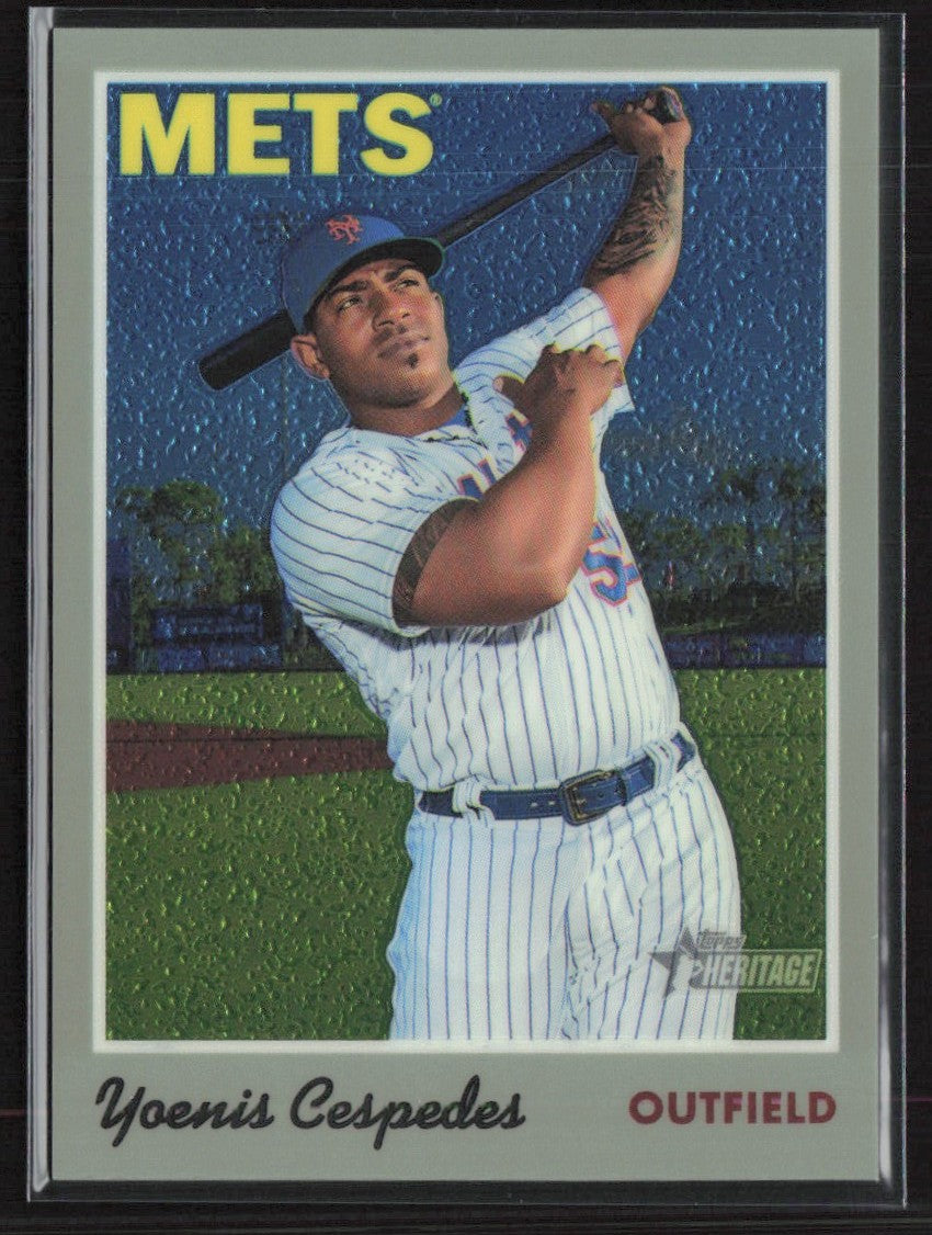 Yoenis Cespedes 2019 Topps Heritage Chrome /999 #THC-50 New York Mets