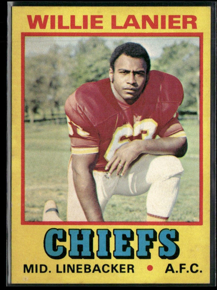 Willie Lanier 1974 Topps Wonder Bread #14 Kansas City Chiefs