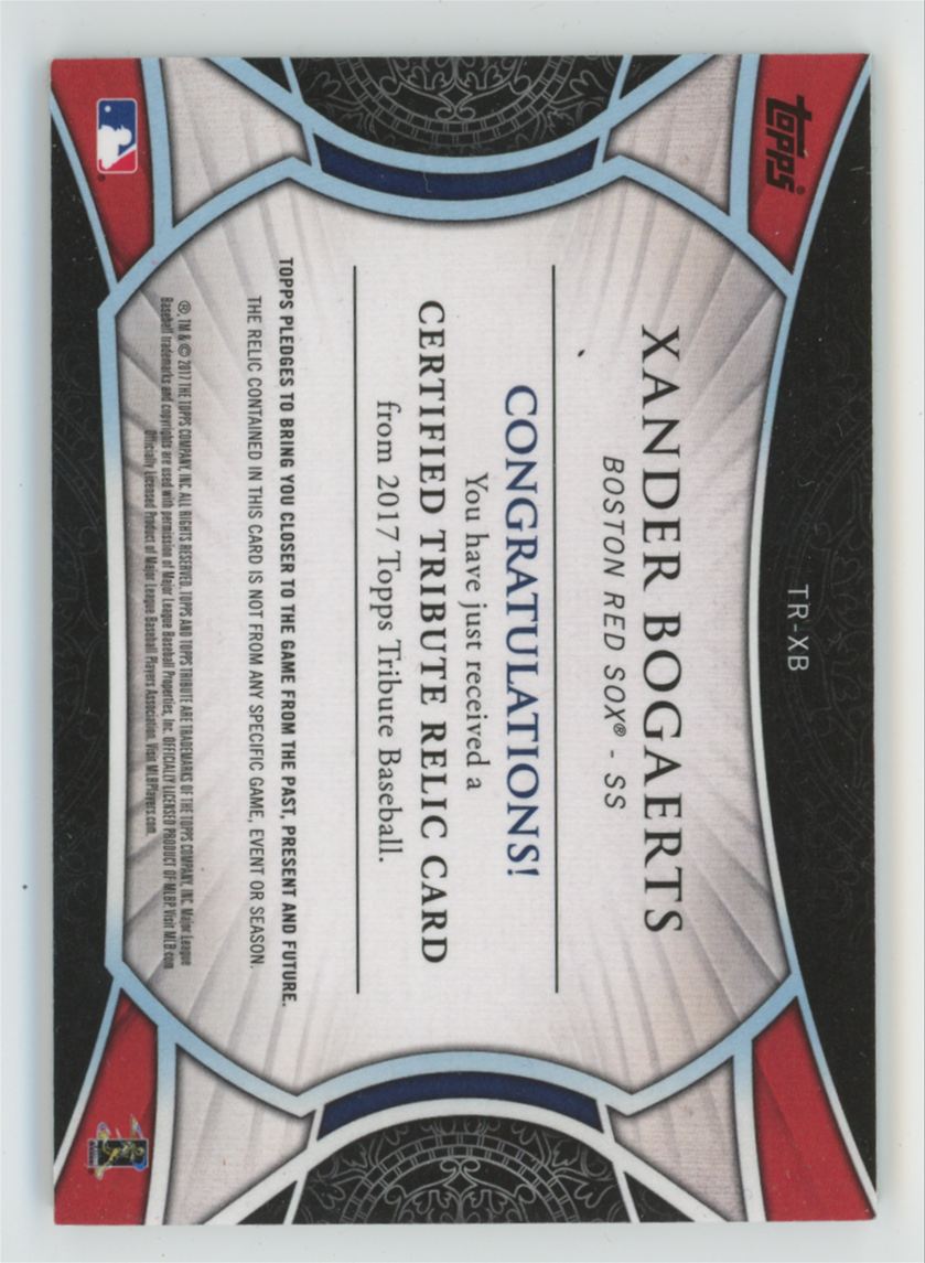 Xander Bogaerts 2017 Topps Tribute Relics /199 Jersey #TR-XB Boston Red Sox