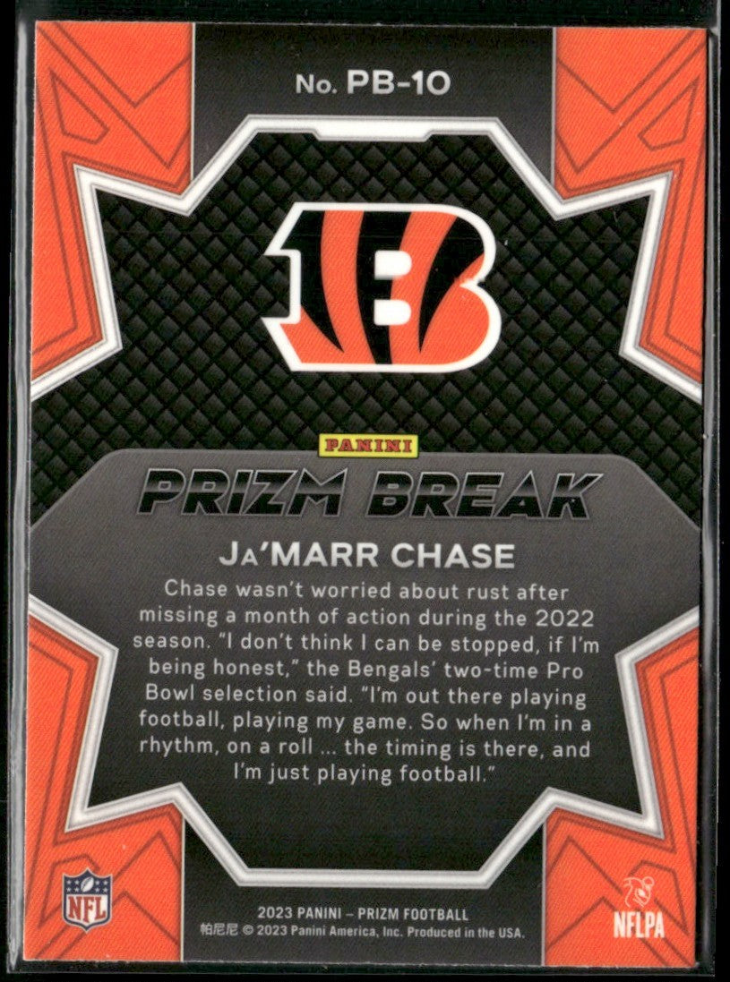Ja'Marr Chase 2023 Panini Prizm Break #PB-10 Cincinnati Bengals