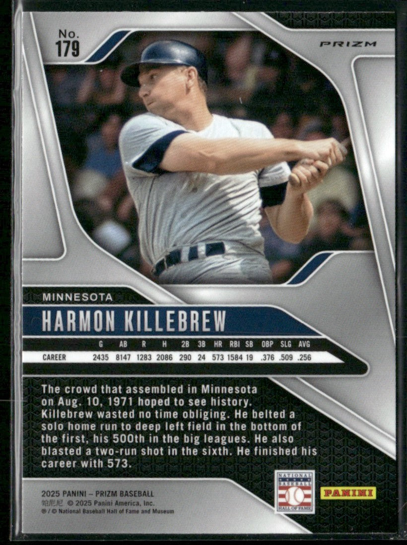 Harmon Killebrew 2025 Panini Prizm Blue Ice #179 Minnesota Twins