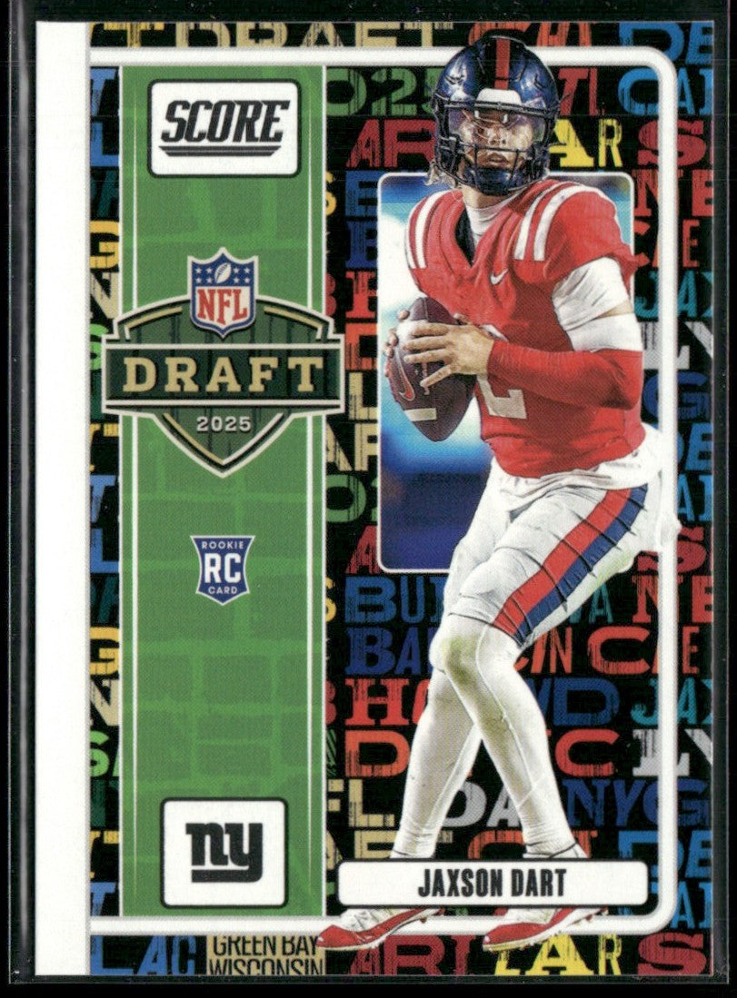 Jaxson Dart 2025 Panini Score NFL Draft RC #18 New York Giants