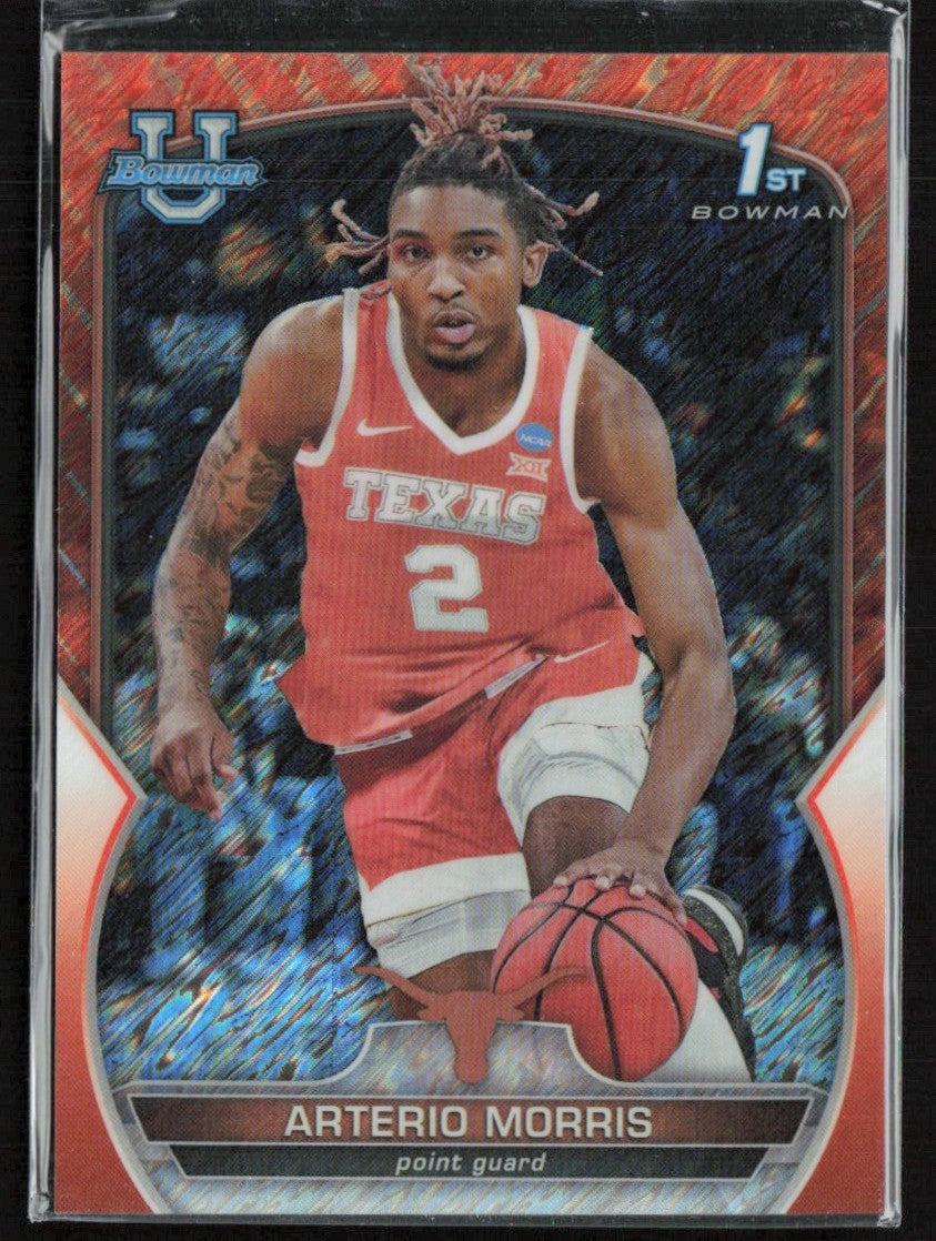 Arterio Morris 2022 Bowman U Chrome Orange Shimmer Refractor /25 #45