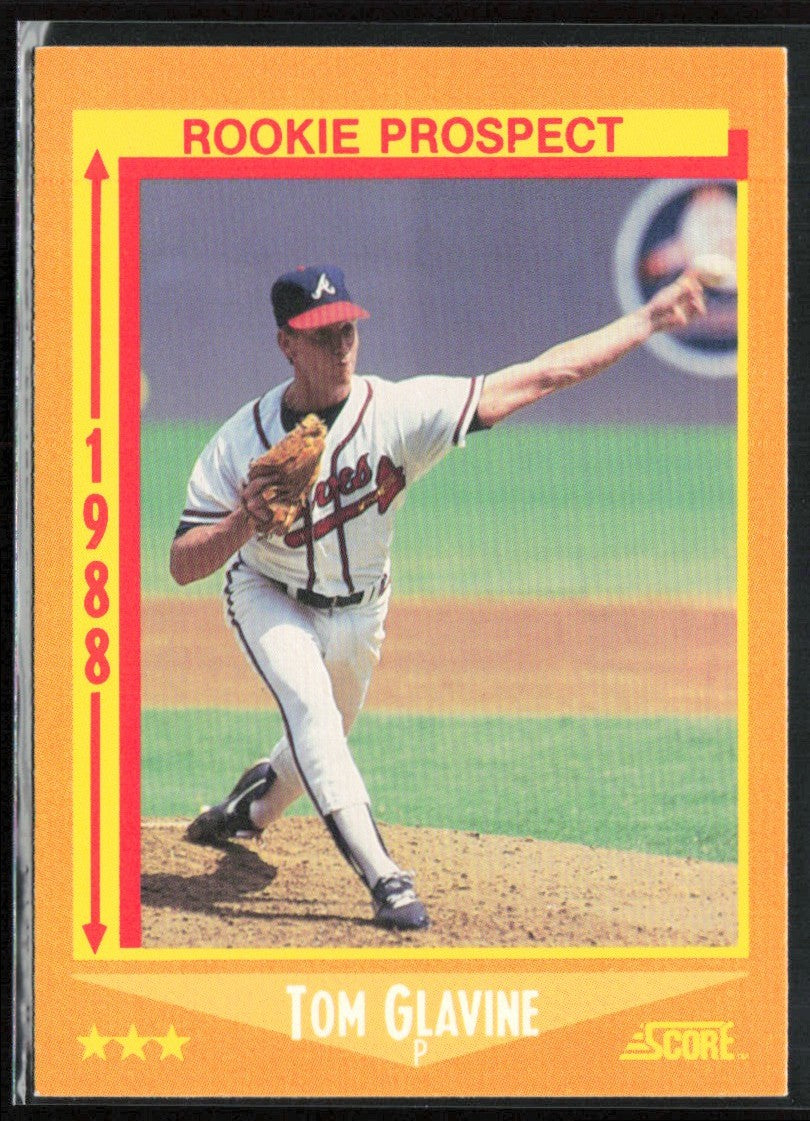 Tom Glavine 1988 Score RC #638 Atlanta Braves
