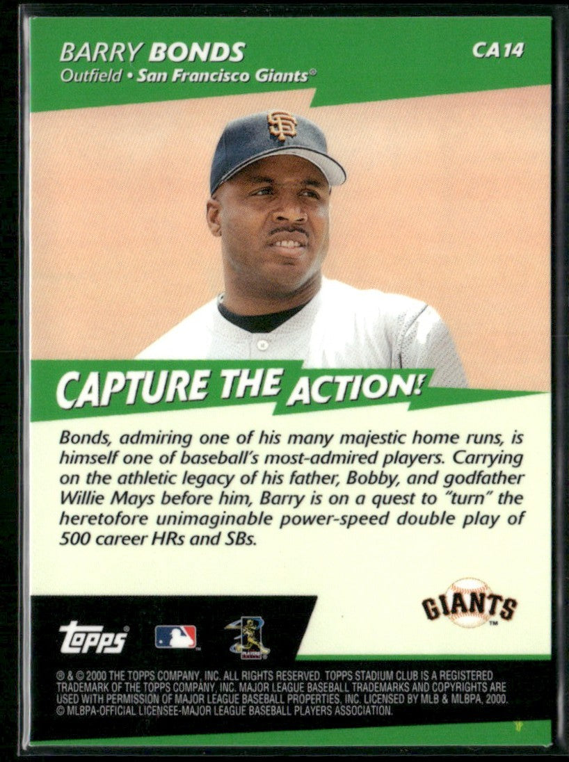 Barry Bonds 2000 Topps Stadium Club Capture the Action! #CA14