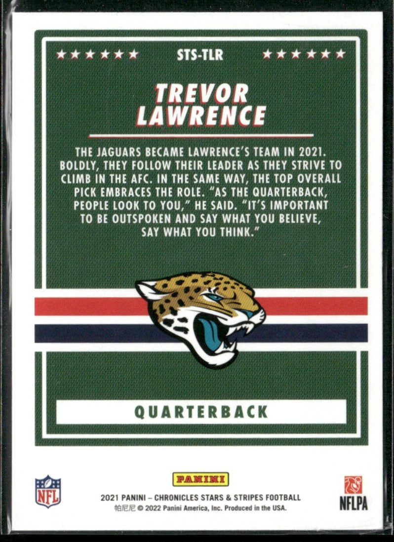 Trevor Lawrence 2021 Panini Chronicles Stars and Stripes RC #STS-TLR