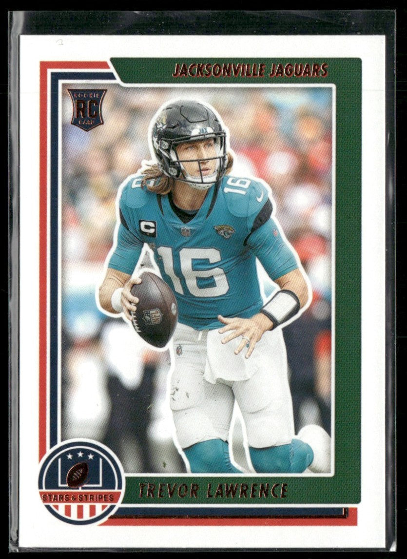 Trevor Lawrence 2021 Panini Chronicles Stars and Stripes RC #STS-TLR