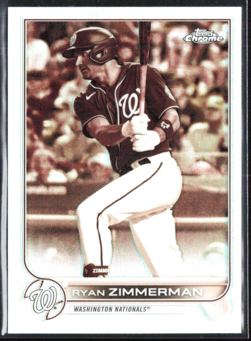Ryan Zimmerman 2022 Topps Chrome Sepia Refractor #108 Washington Nationals