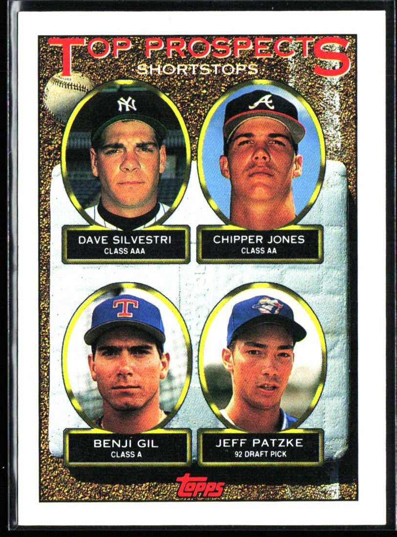 Dave Silvestri/Chipper Jones/Benji Gil/Jeff Patzke 1993 Topps Top Prospects #529