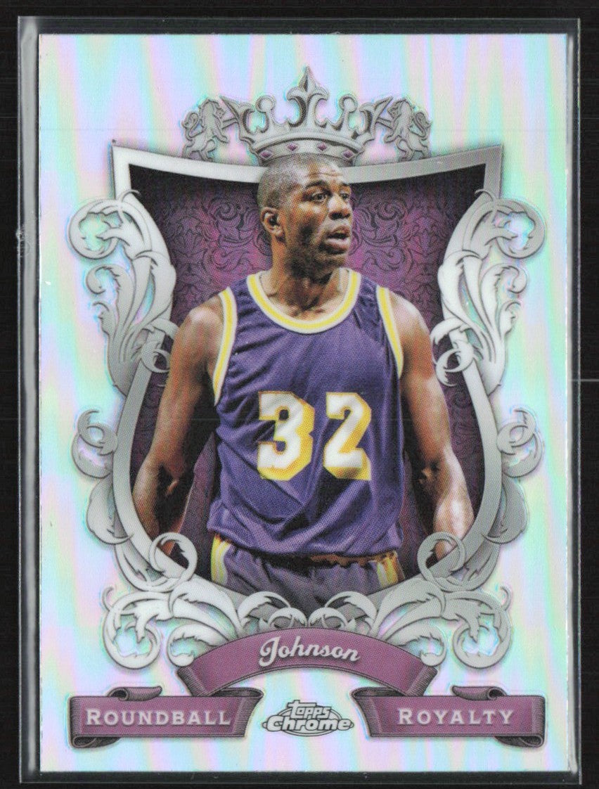 Magic Johnson 2023 Topps Chrome Roundball Royalty #RR-5 Los Angeles Lakers