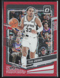 Tre Jones 2023 Donruss Optic Red Flood /99 #137 San Antonio Spurs