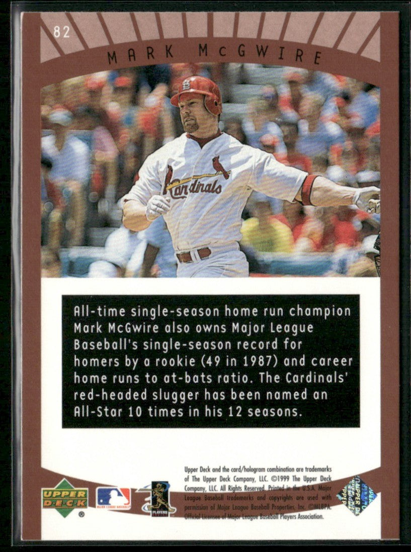 Mark McGwire 1999 Upper Deck Superstar Spotlight #82 St. Louis Cardinals