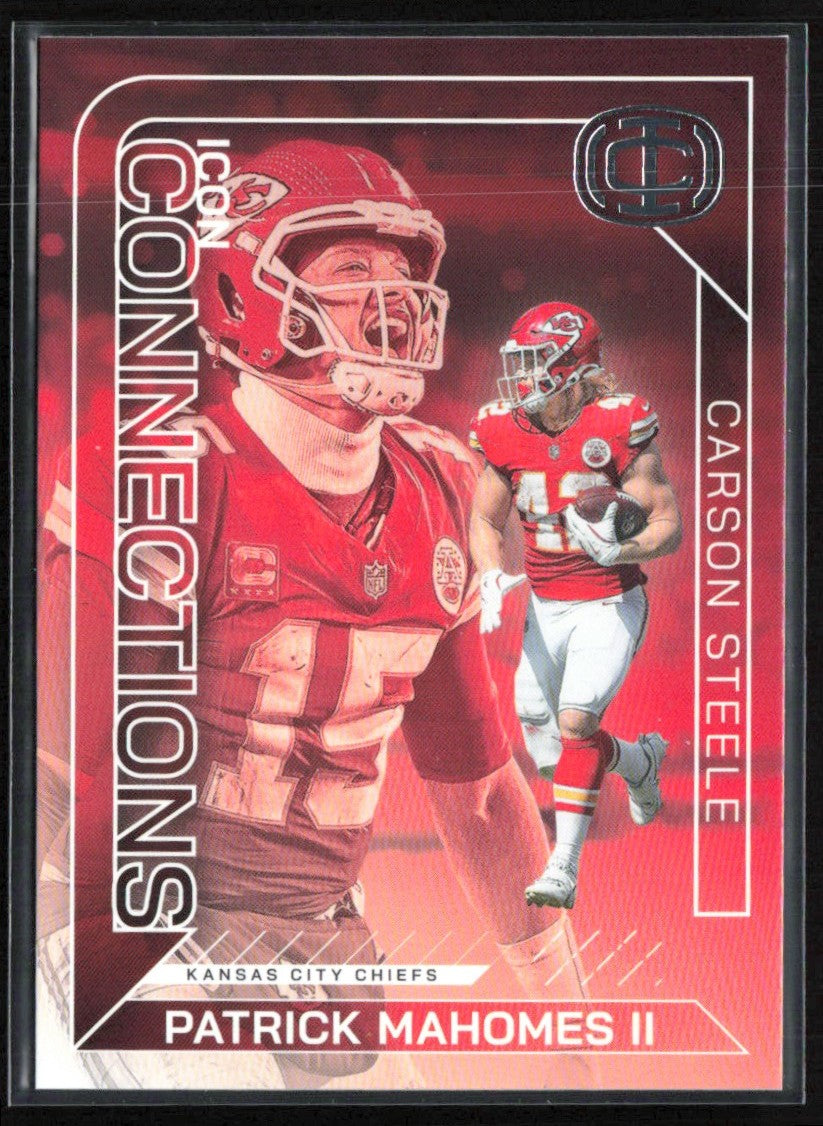 Patrick Mahomes II Carson Steele 2025 Panini Icon Collection Connections #IC-12