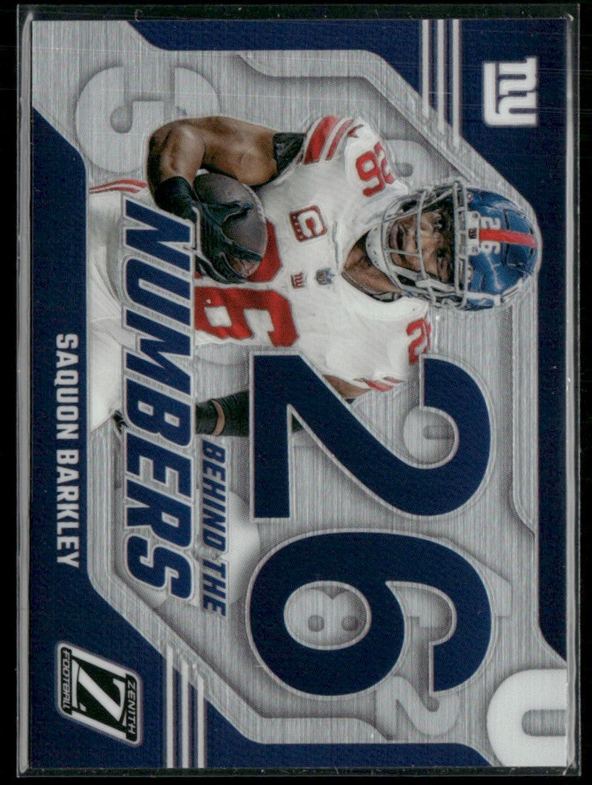 Saquon Barkley 2023 Panini Zenith Behind the Numbers #26 New York Giants