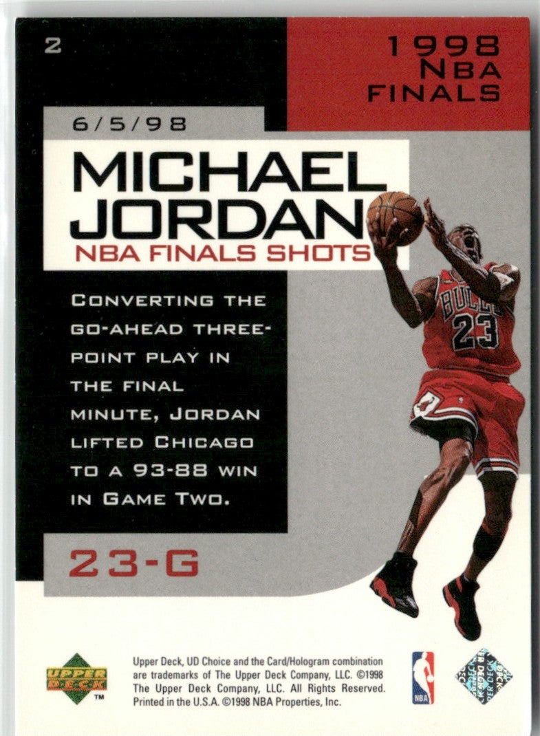 Michael Jordan 1998 UD Choice NBA Finals #2 Chicago Bulls