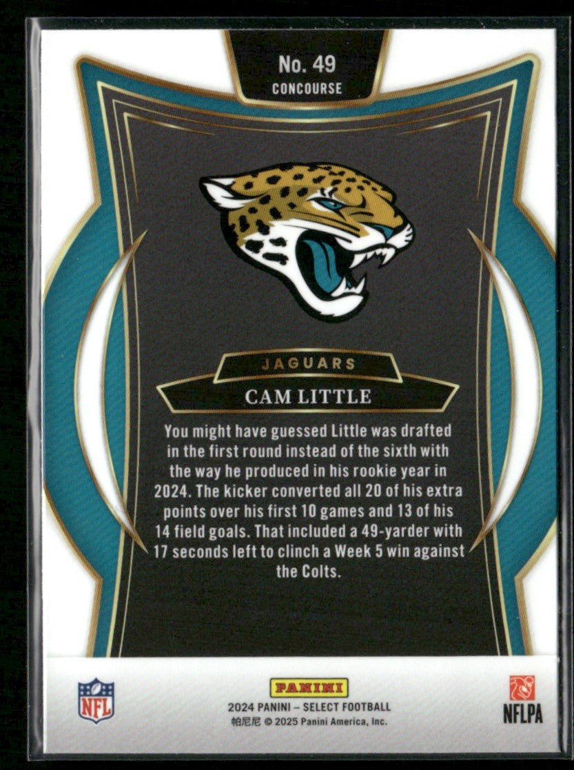 Cam Little 2024 Panini Select Concourse RC #49 Jacksonville Jaguars