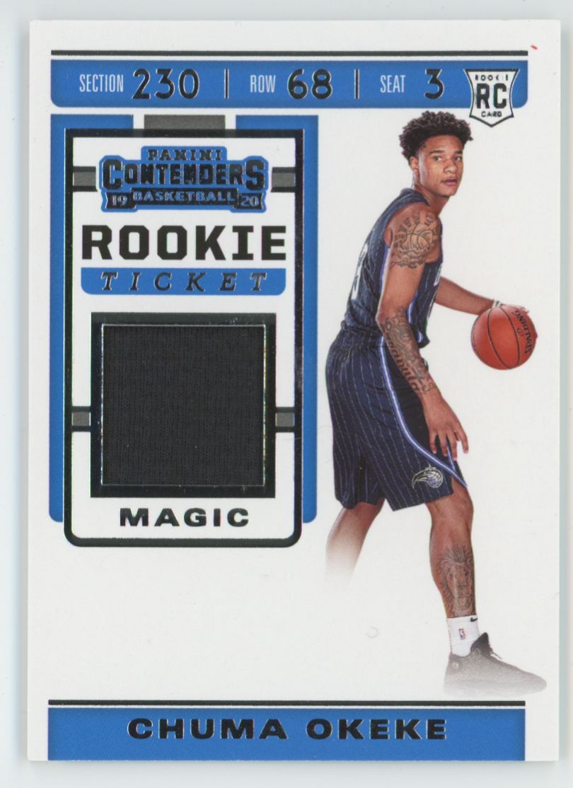 Chuma Okeke 2019 Panini Contenders Rookie Ticket Swatches RC Jersey #RTS-CHO