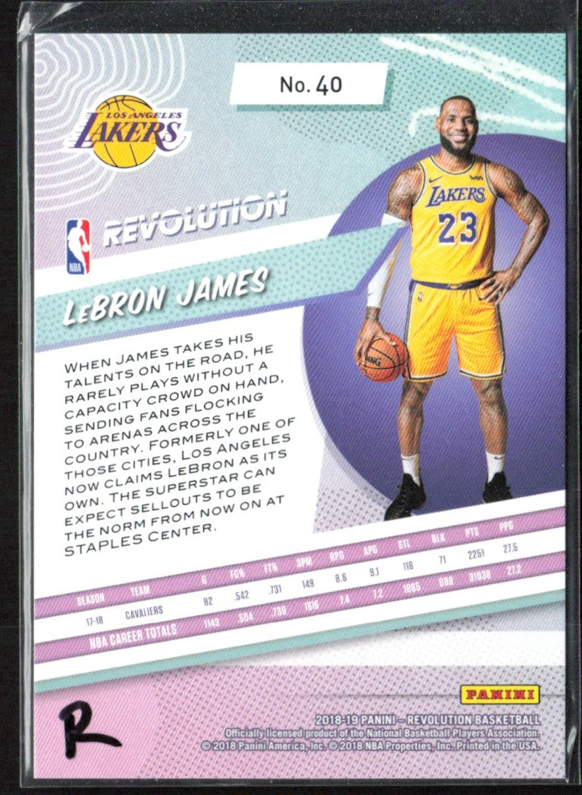 LeBron James 2018 Panini Revolution #40 Los Angeles Lakers