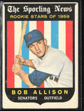 Bob Allison 1959 Topps RC #116.0 Washington Senators