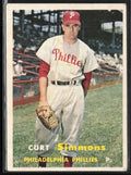 Curt Simmons 1957 Topps #158 Philadelphia Phillies