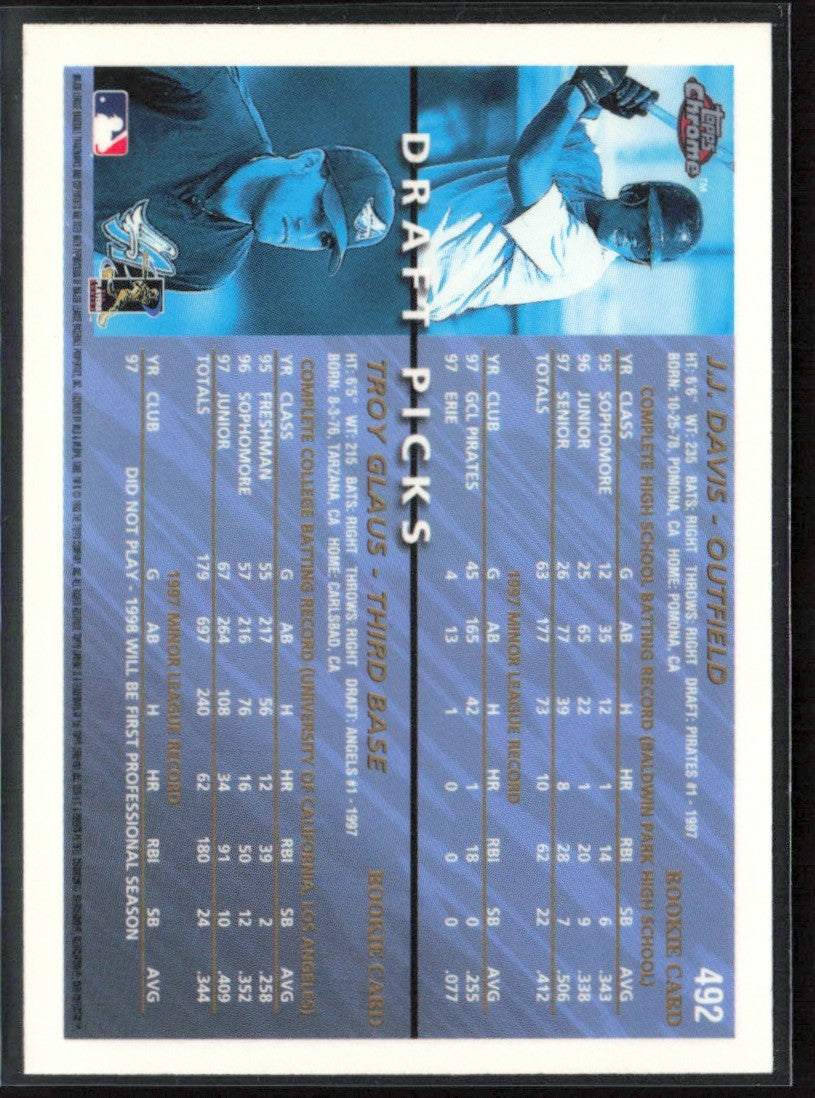 J.J. Davis/Troy Glaus 1998 Topps Chrome RC #492
